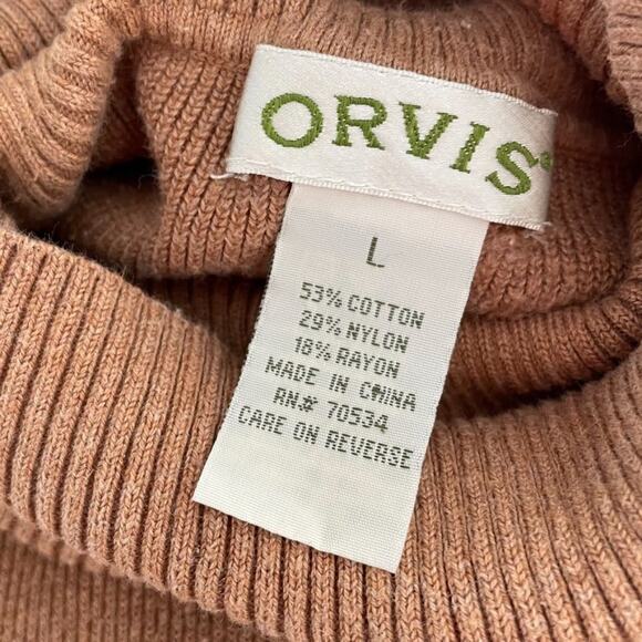 Orvis Ribbed Turtleneck Sweater Sz L - Picture 3 of 4